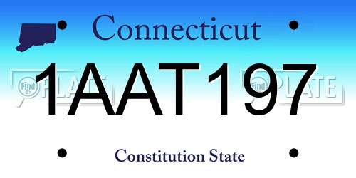 1AAT197 Connecticut License Plate