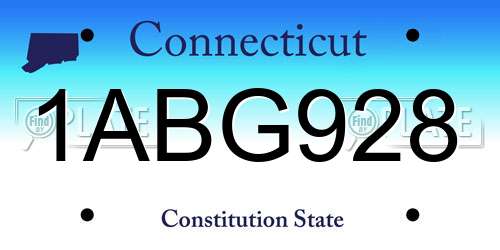 1ABG928 Connecticut License Plate