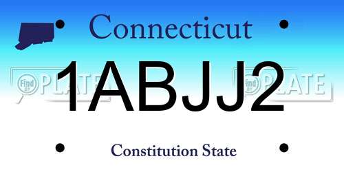 1ABJJ2 Connecticut License Plate