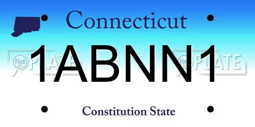 1ABNN1 Connecticut License Plate