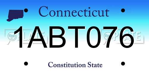 1ABT076 Connecticut License Plate