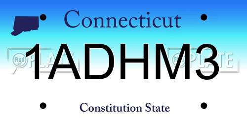 1ADHM3 Connecticut License Plate