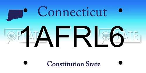1AFRL6 Connecticut License Plate
