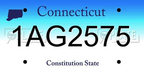 1AG2575 Connecticut License Plate
