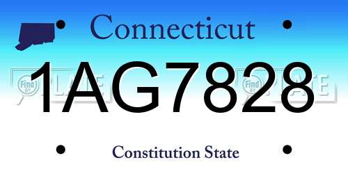 1AG7828 Connecticut License Plate