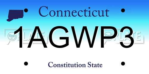 1AGWP3 Connecticut License Plate