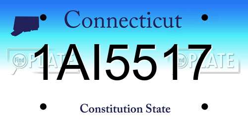 1AI5517 Connecticut License Plate