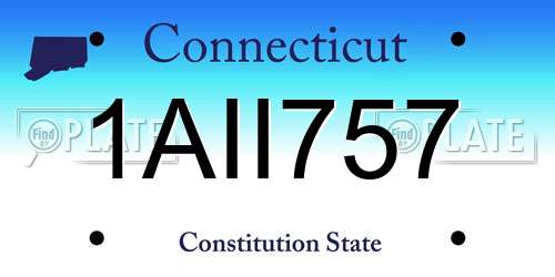 1AII757 Connecticut License Plate