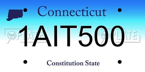 1AIT500 Connecticut License Plate