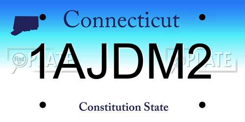 1AJDM2 Connecticut License Plate