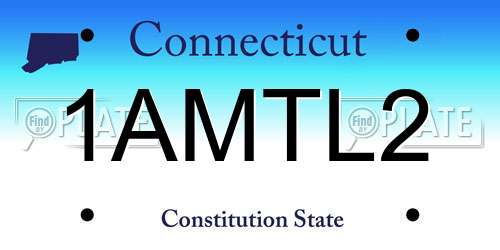 1AMTL2 Connecticut License Plate