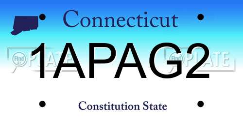 1APAG2 Connecticut License Plate