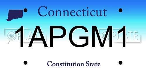 1APGM1 Connecticut License Plate