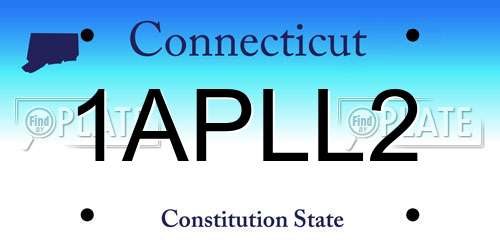 1APLL2 Connecticut License Plate