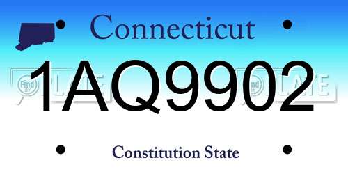 1AQ9902 Connecticut License Plate