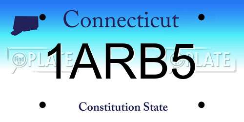 1ARB5 Connecticut License Plate
