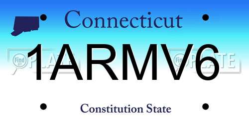 1ARMV6 Connecticut License Plate
