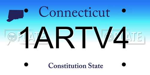 1ARTV4 Connecticut License Plate