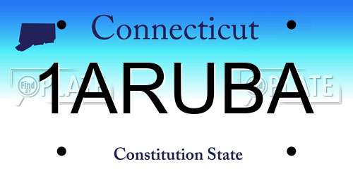 1ARUBA Connecticut License Plate