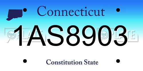 1AS8903 Connecticut License Plate