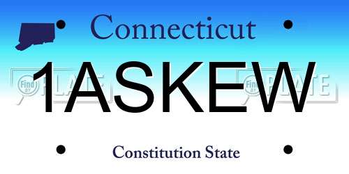 1ASKEW Connecticut License Plate
