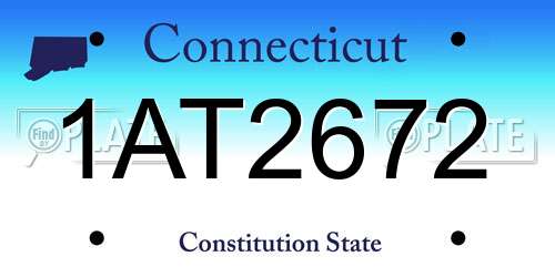 1AT2672 Connecticut License Plate