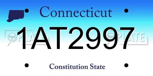 1AT2997 Connecticut License Plate