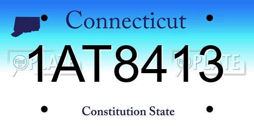 1AT8413 Connecticut License Plate