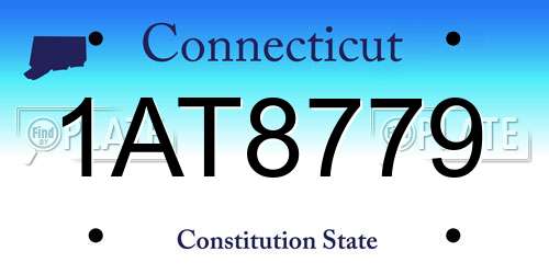 1AT8779 Connecticut License Plate