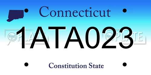 1ATA023 Connecticut License Plate
