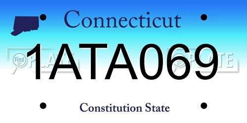 1ATA069 Connecticut License Plate