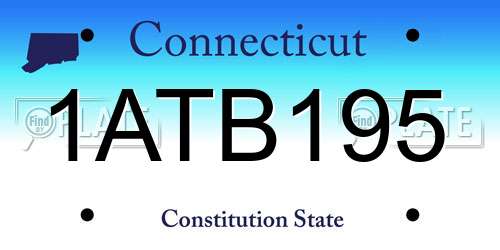 1ATB195 Connecticut License Plate