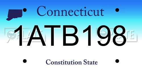 1ATB198 Connecticut License Plate