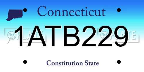 1ATB229 Connecticut License Plate