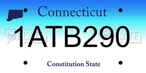 1ATB290 Connecticut License Plate