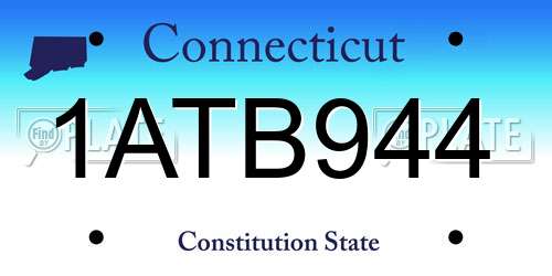 1ATB944 Connecticut License Plate