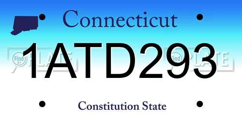 1ATD293 Connecticut License Plate