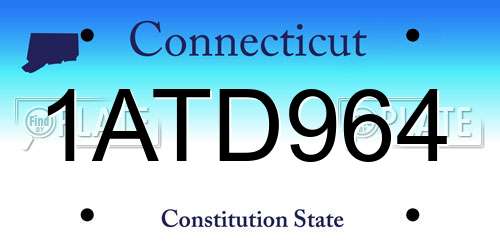 1ATD964 Connecticut License Plate