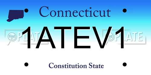 1ATEV1 Connecticut License Plate