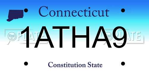 1ATHA9 Connecticut License Plate