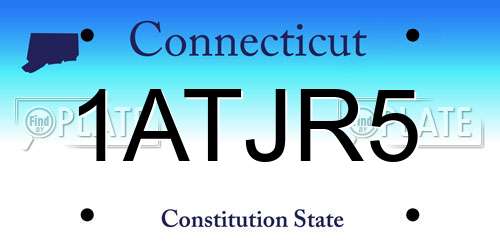 1ATJR5 Connecticut License Plate
