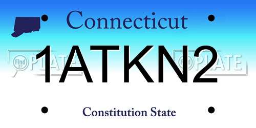 1ATKN2 Connecticut License Plate