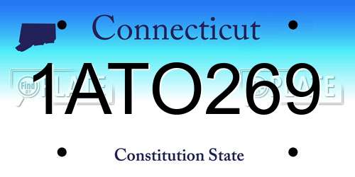 1ATO269 Connecticut License Plate