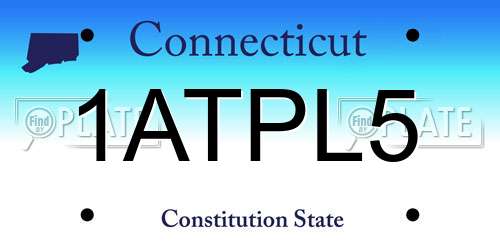 1ATPL5 Connecticut License Plate