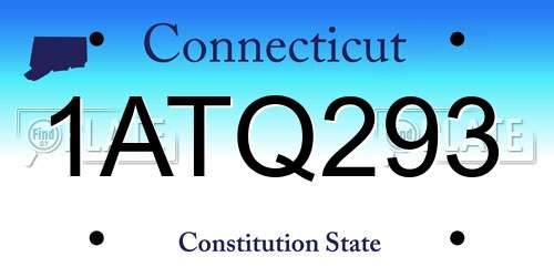 1ATQ293 Connecticut License Plate