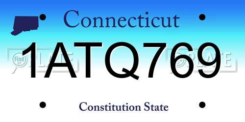 1ATQ769 Connecticut License Plate