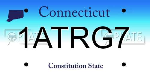 1ATRG7 Connecticut License Plate