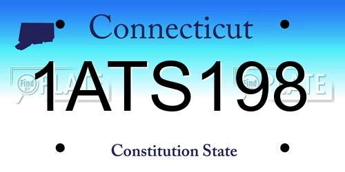 1ATS198 Connecticut License Plate