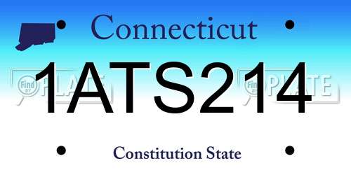 1ATS214 Connecticut License Plate