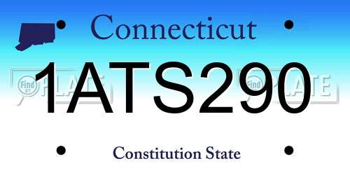 1ATS290 Connecticut License Plate